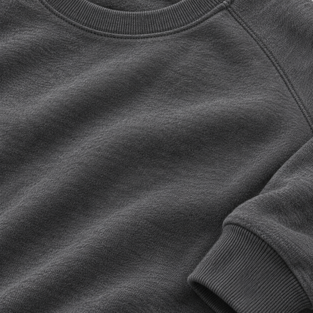 Sweatshirt til dame med raglanærmer og rund hals